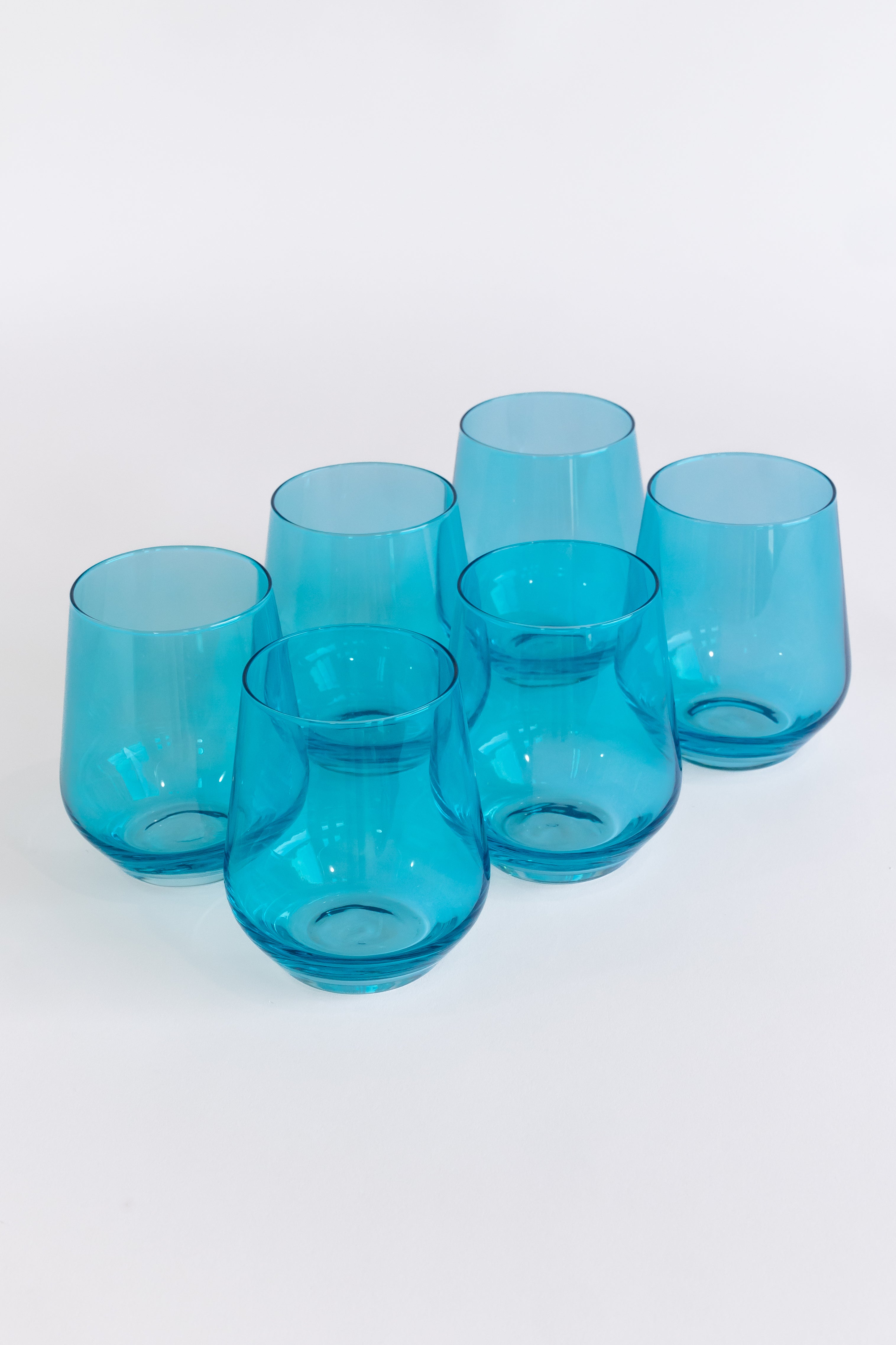 Tapered Stemless Drinking Glass Set of 6