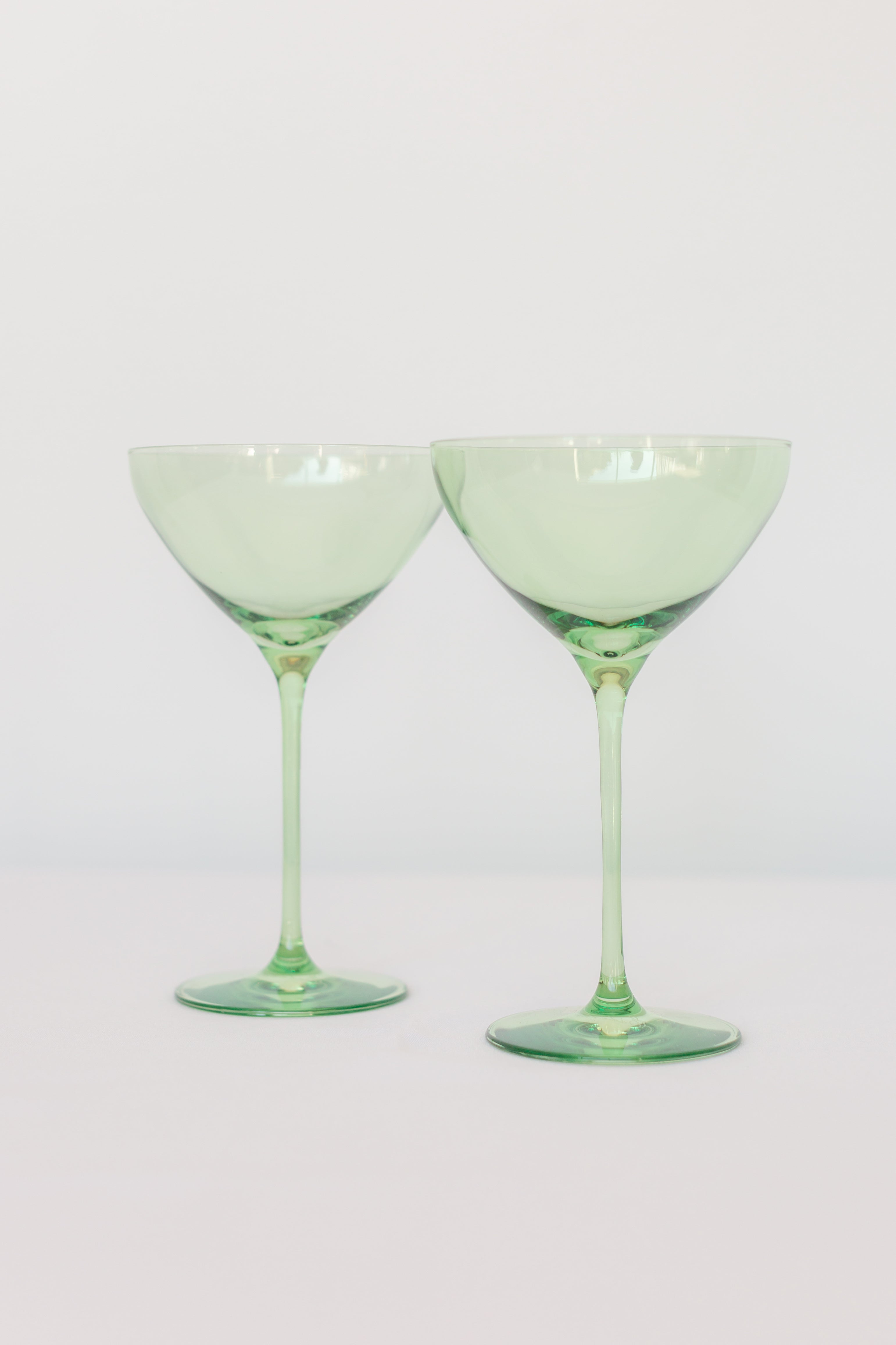 Conical-bowl Stemmed Martini Glass Set of 2