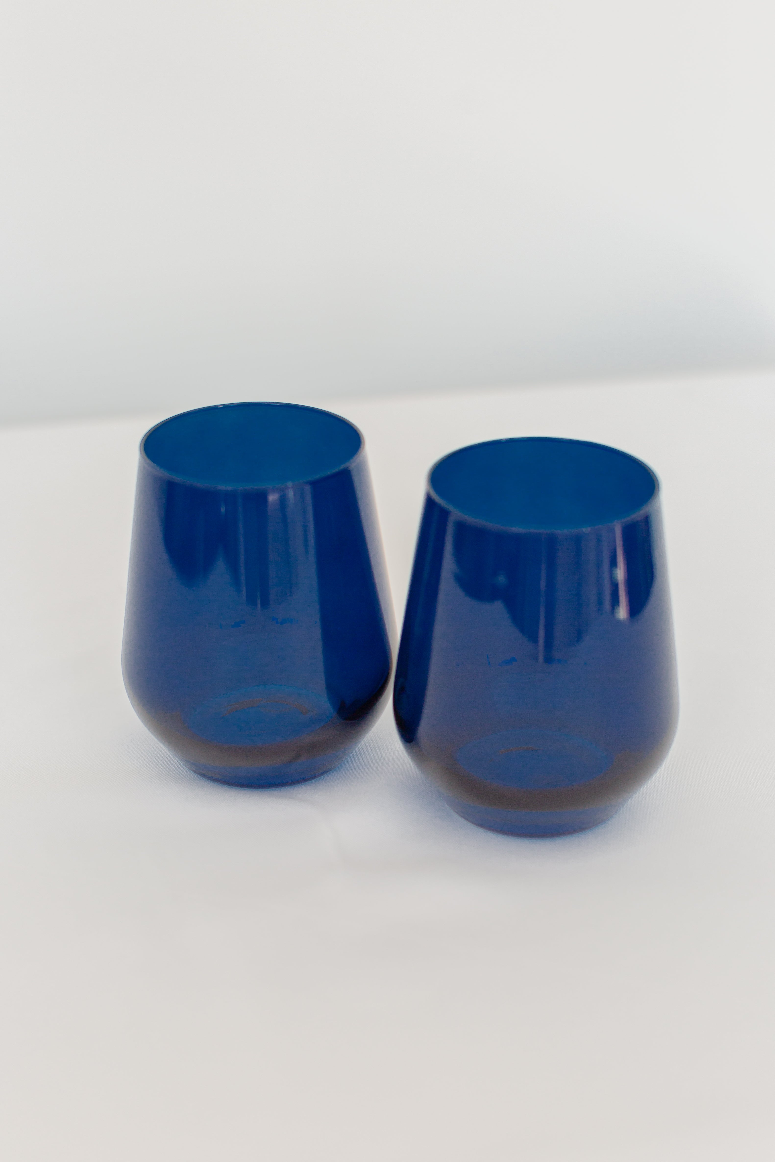 Minimalist Bulbous-base Stemless Drinking Glass Set of 2