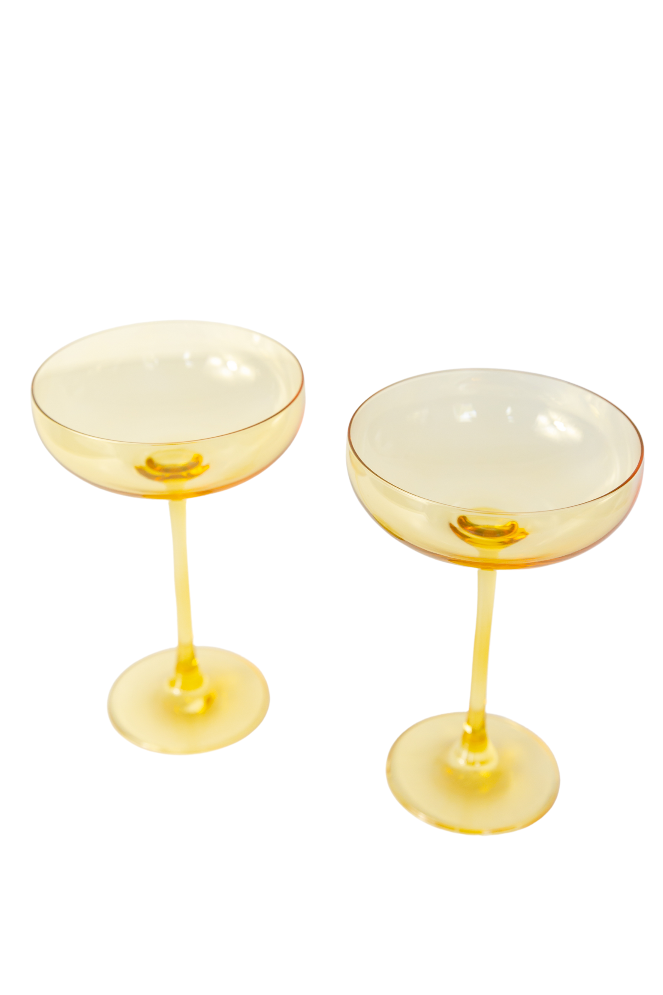 Tapered-stem Classic Champagne Coupe Glass Set of 2