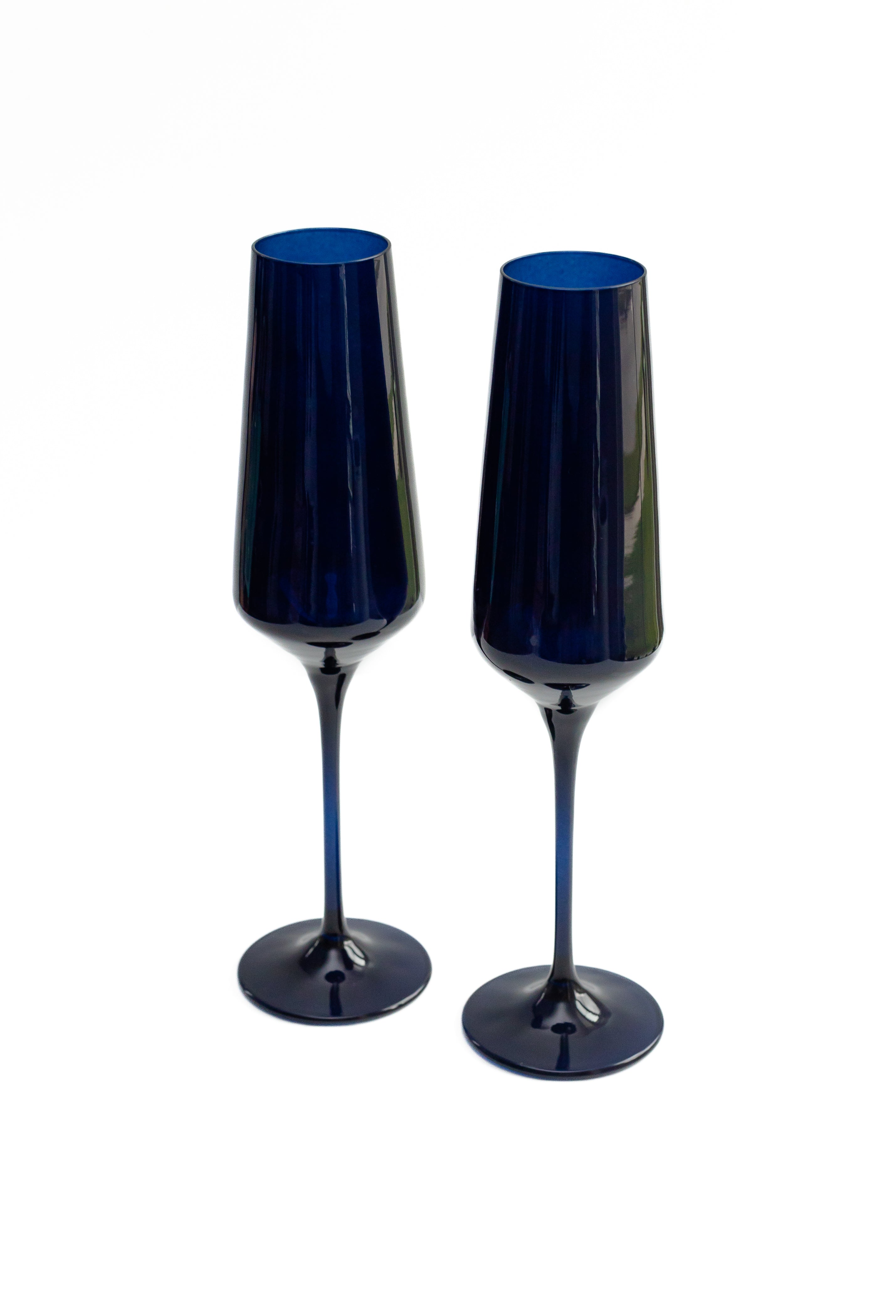 Hanging-hole Minimalist Tapered-Base Champagne Flute Set of 2