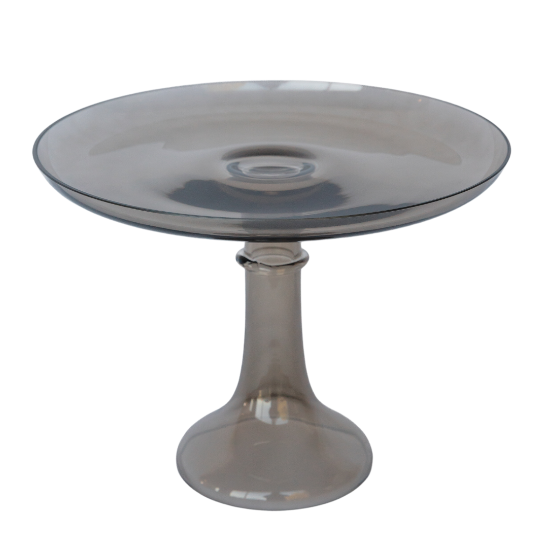 Ring - accented Minimalist Glass Cake Stand