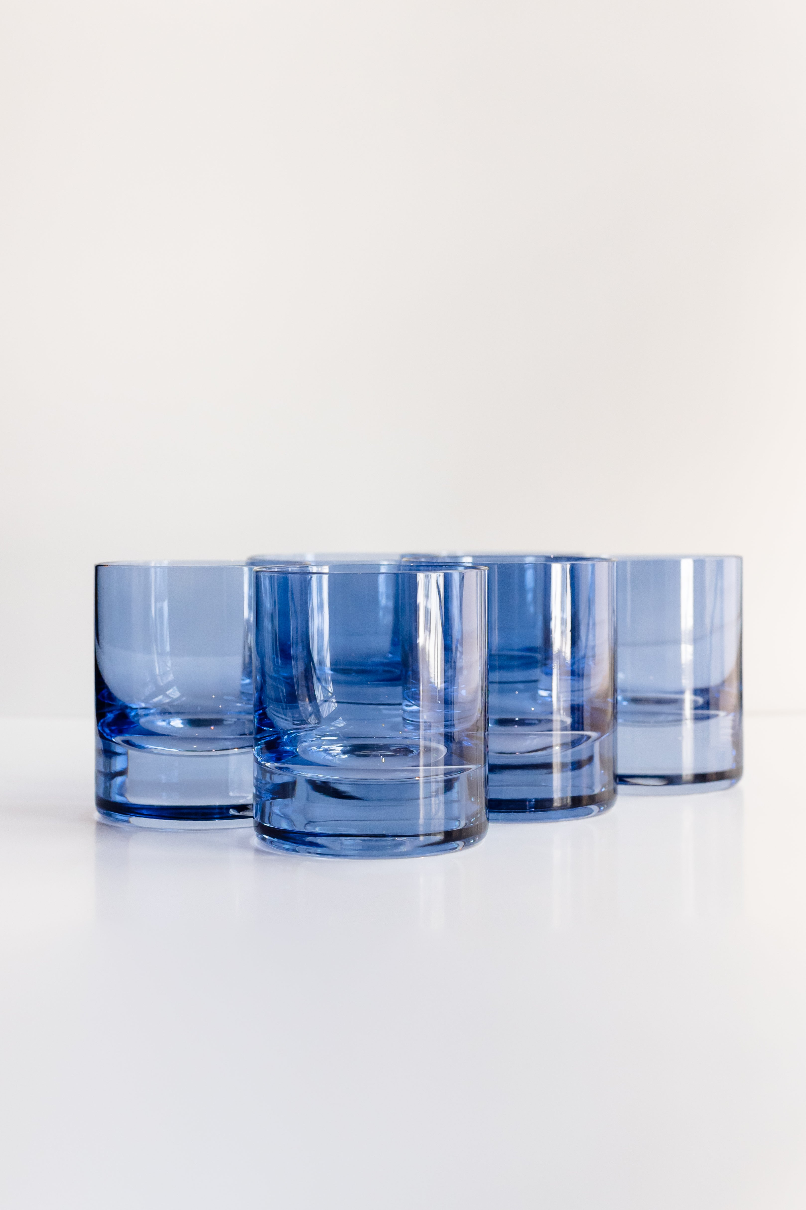Smooth-transition Cylindrical Rocks Glass Set of 6