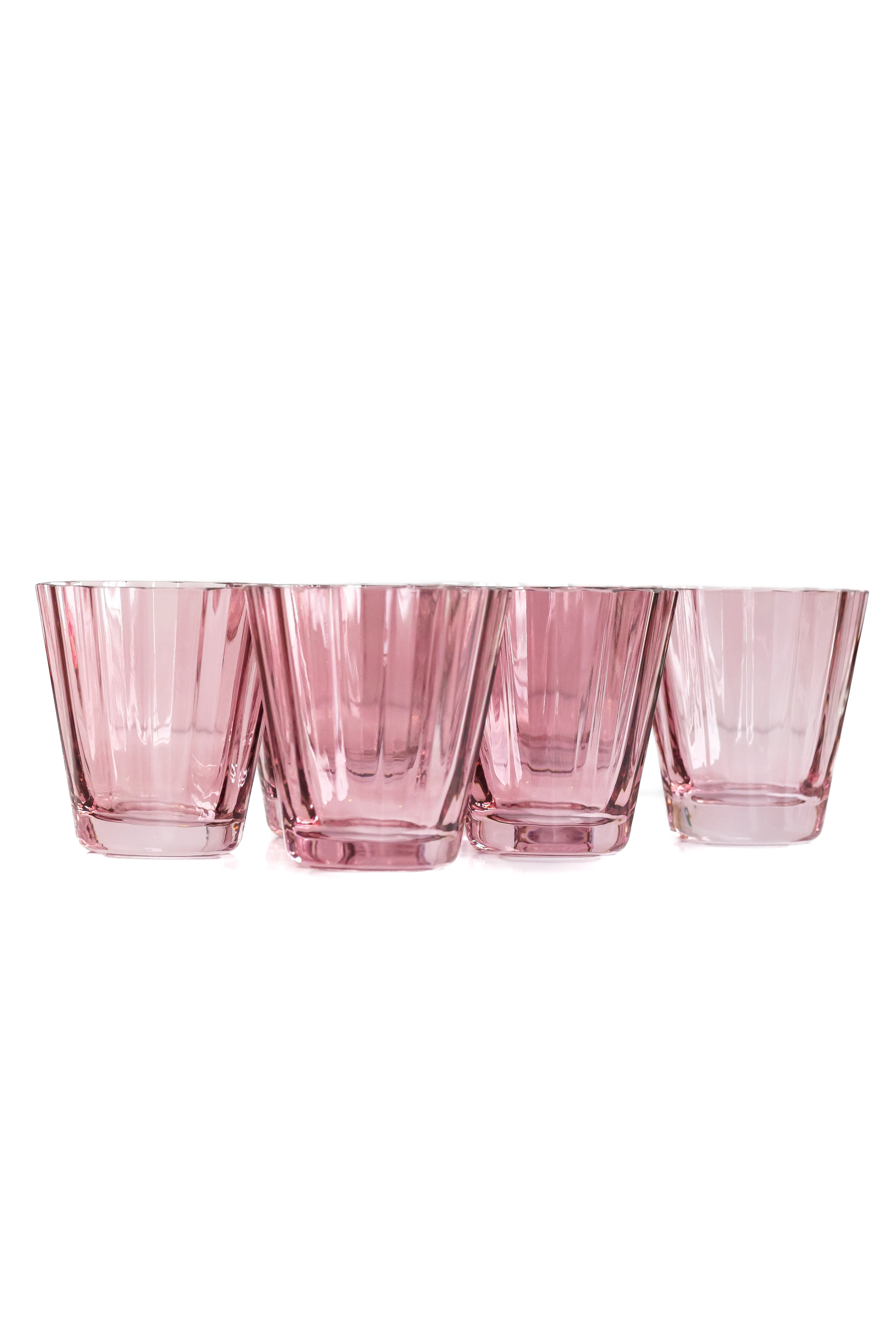 Scalloped-Rim Ribbed Drinking Glass Set of 6