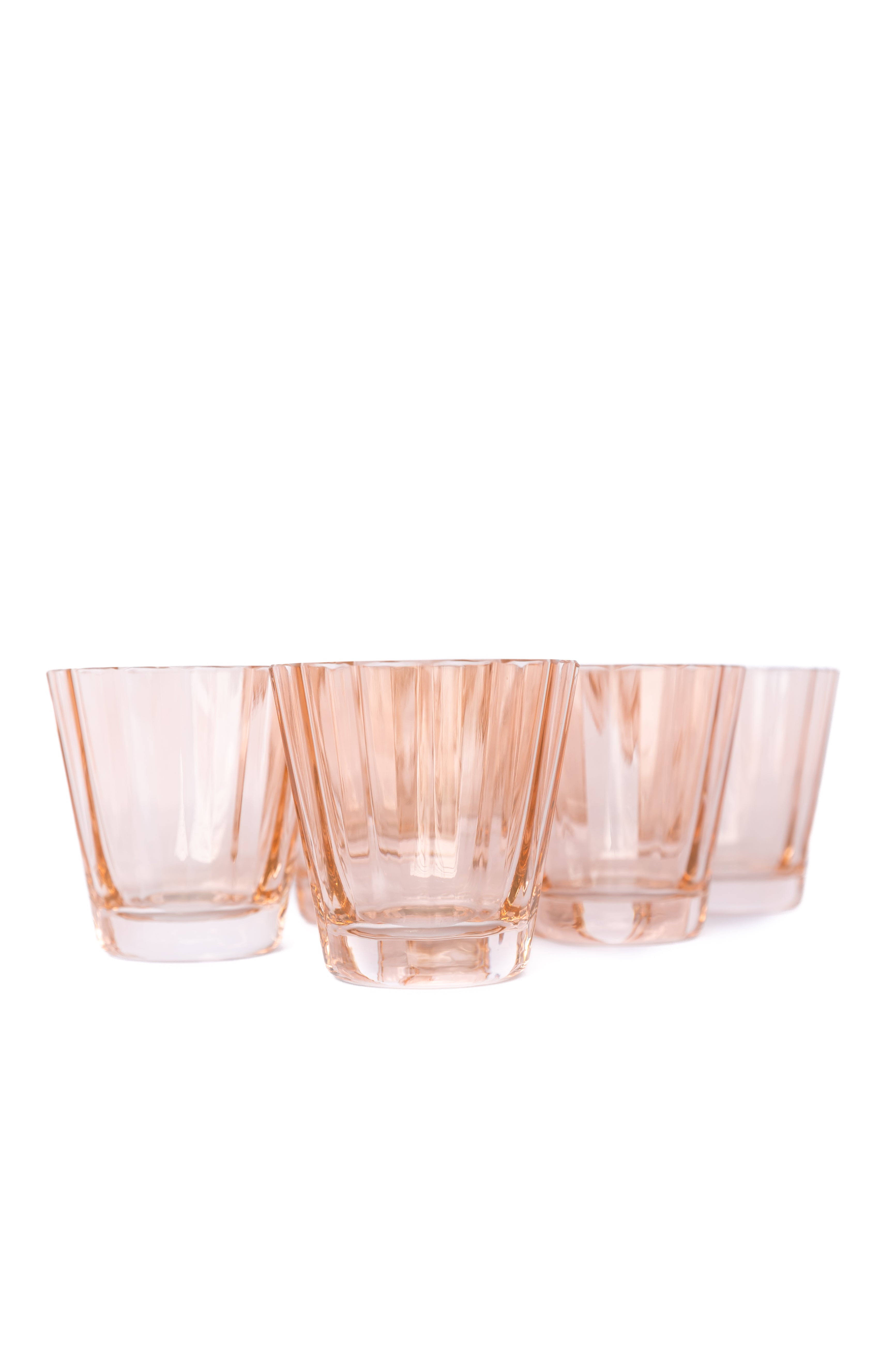 Scalloped-rim Vertically-fluted Drinking Tumbler Set of 6