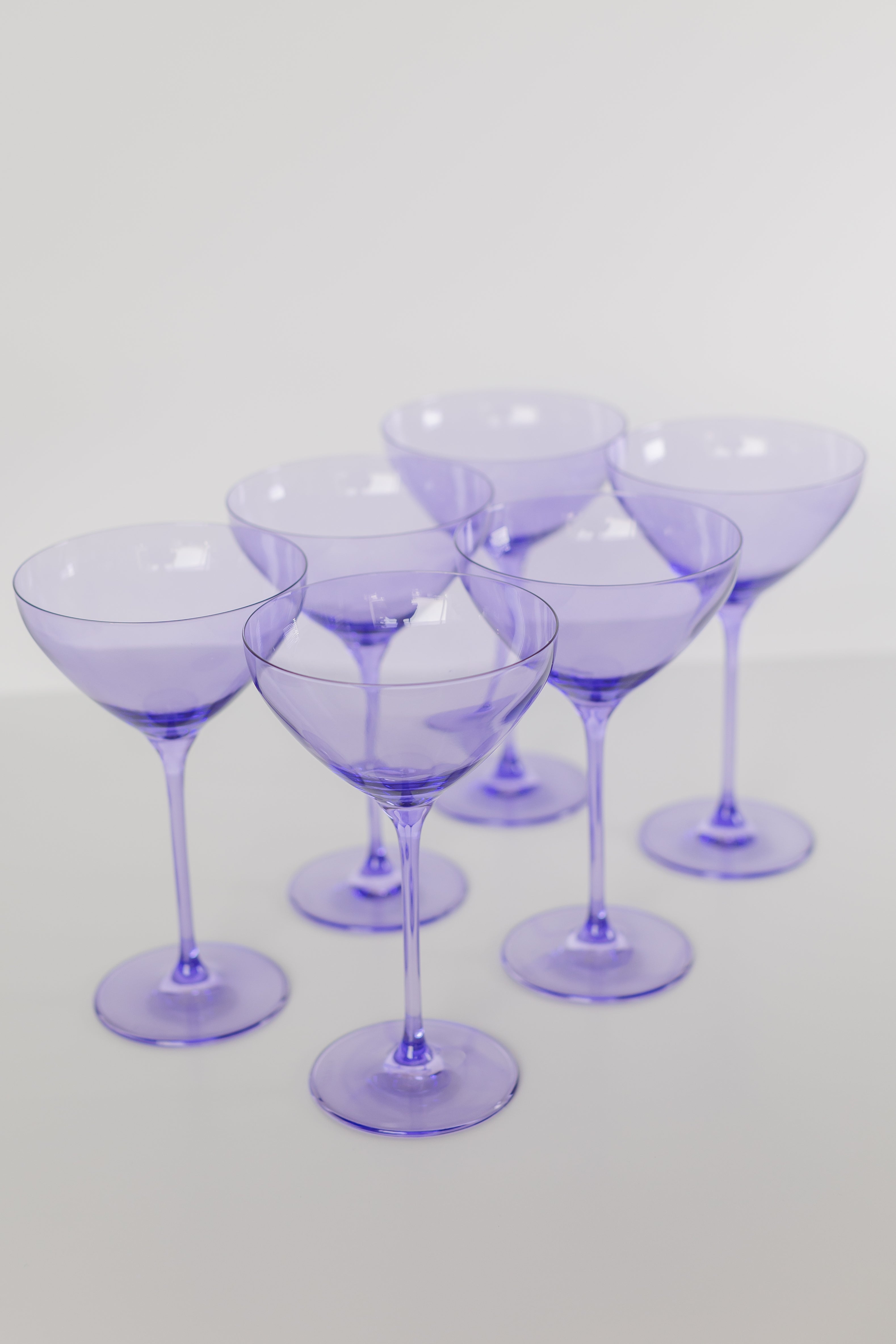 Seamless-tinted Minimalist Stemmed Martini Glass Set of 6