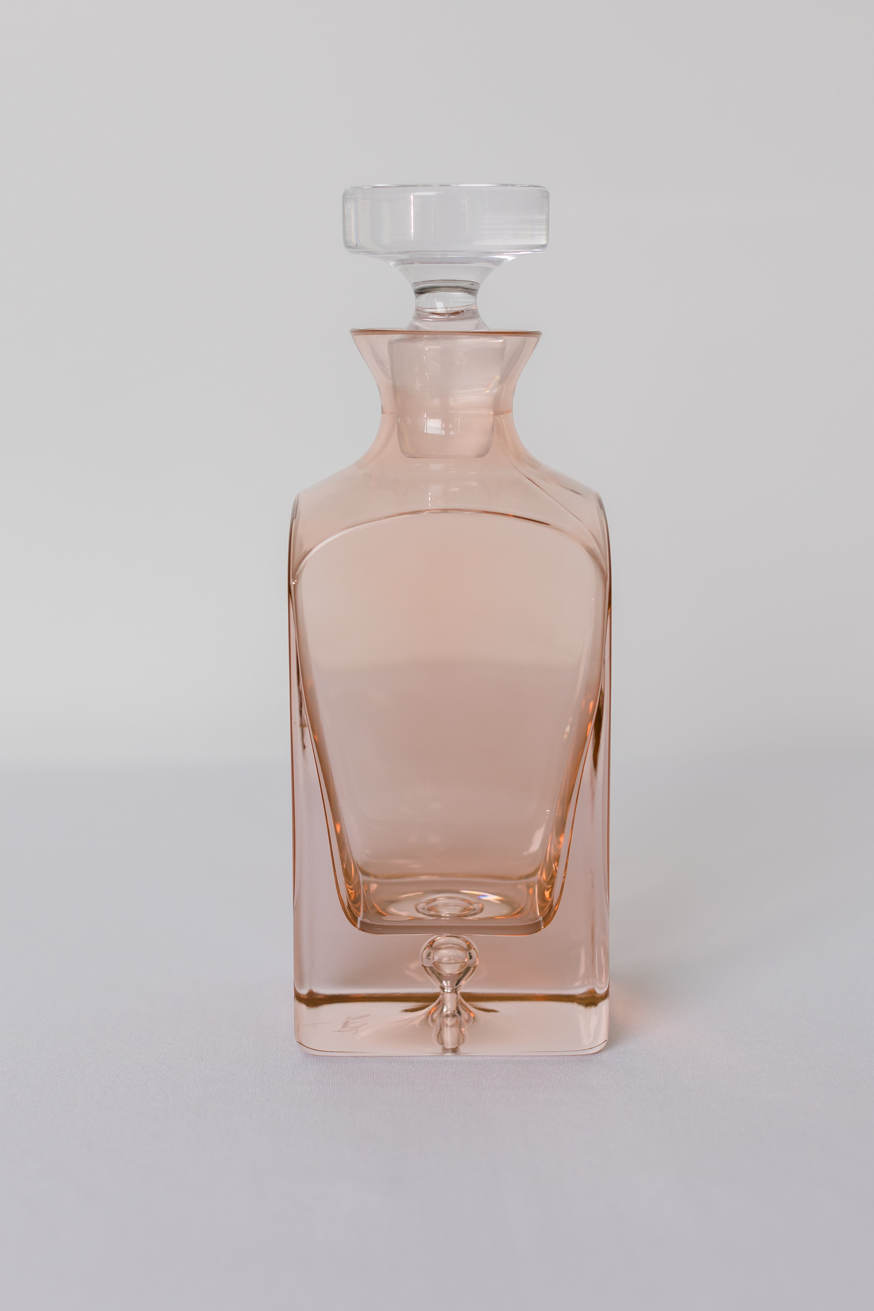 Concave-paneled Glass Decanter