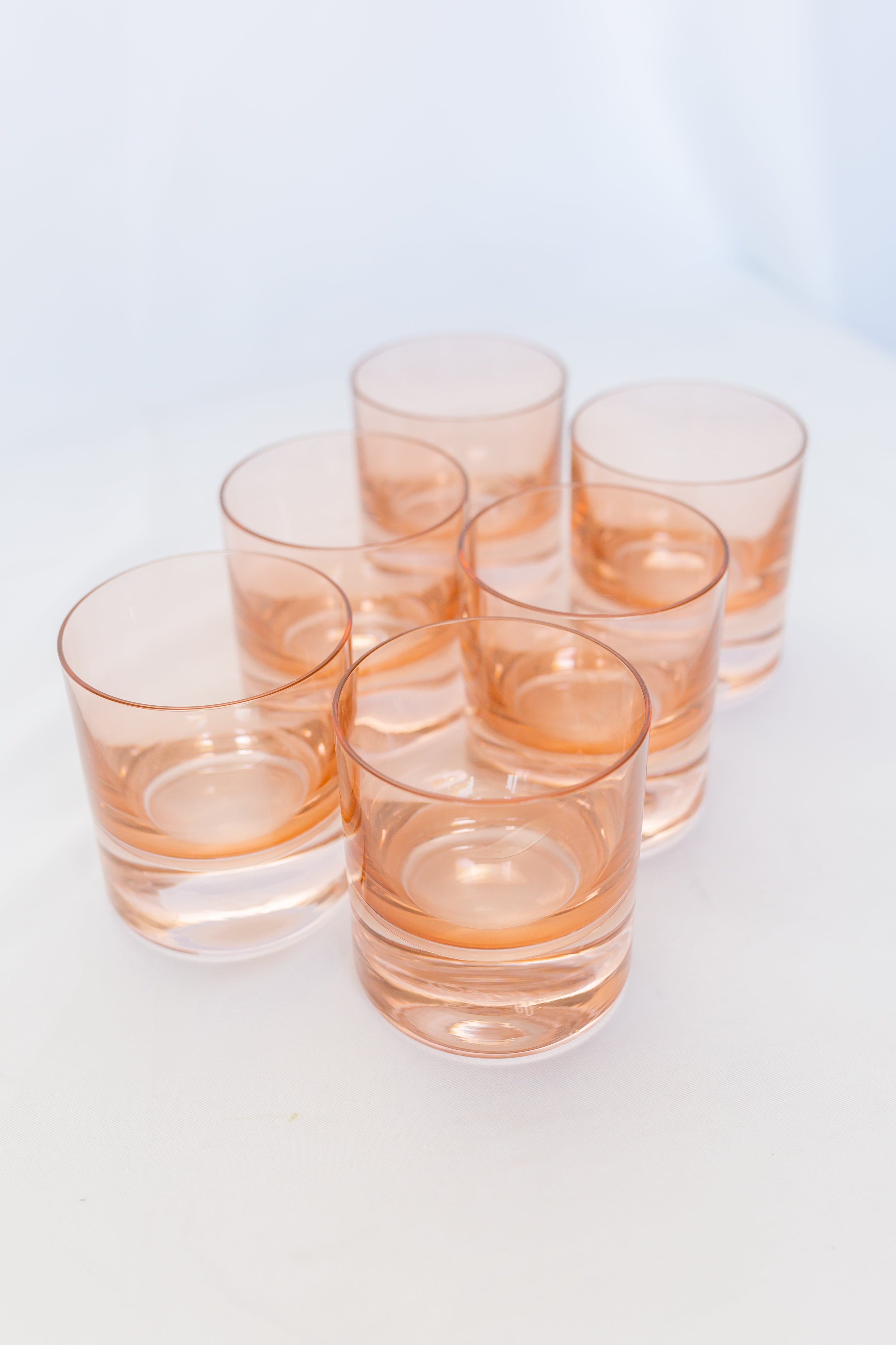 Thick-base Cylindrical Drinking Glass Set of 6