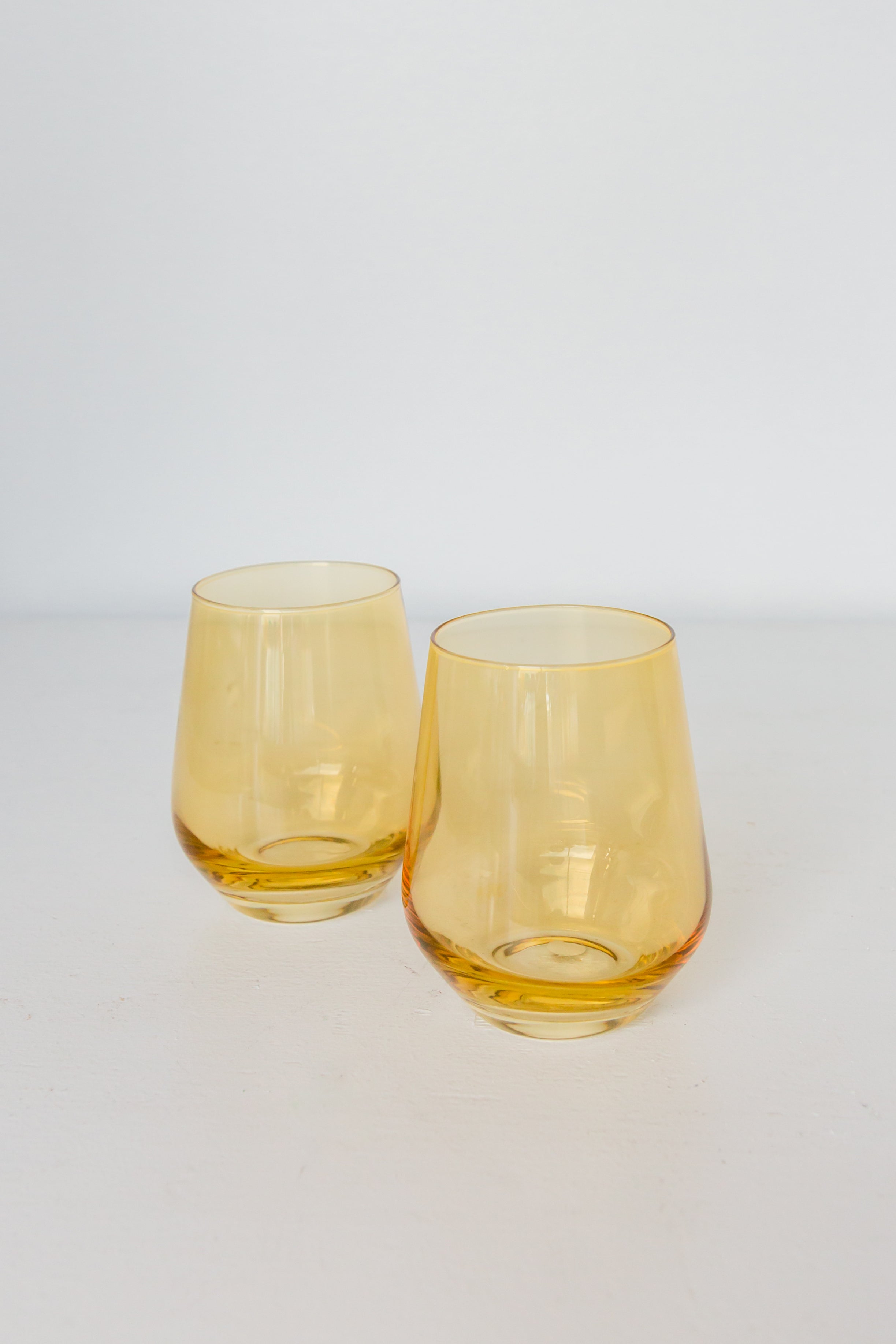 Tapered Organic Stemless Drinking Glass Set