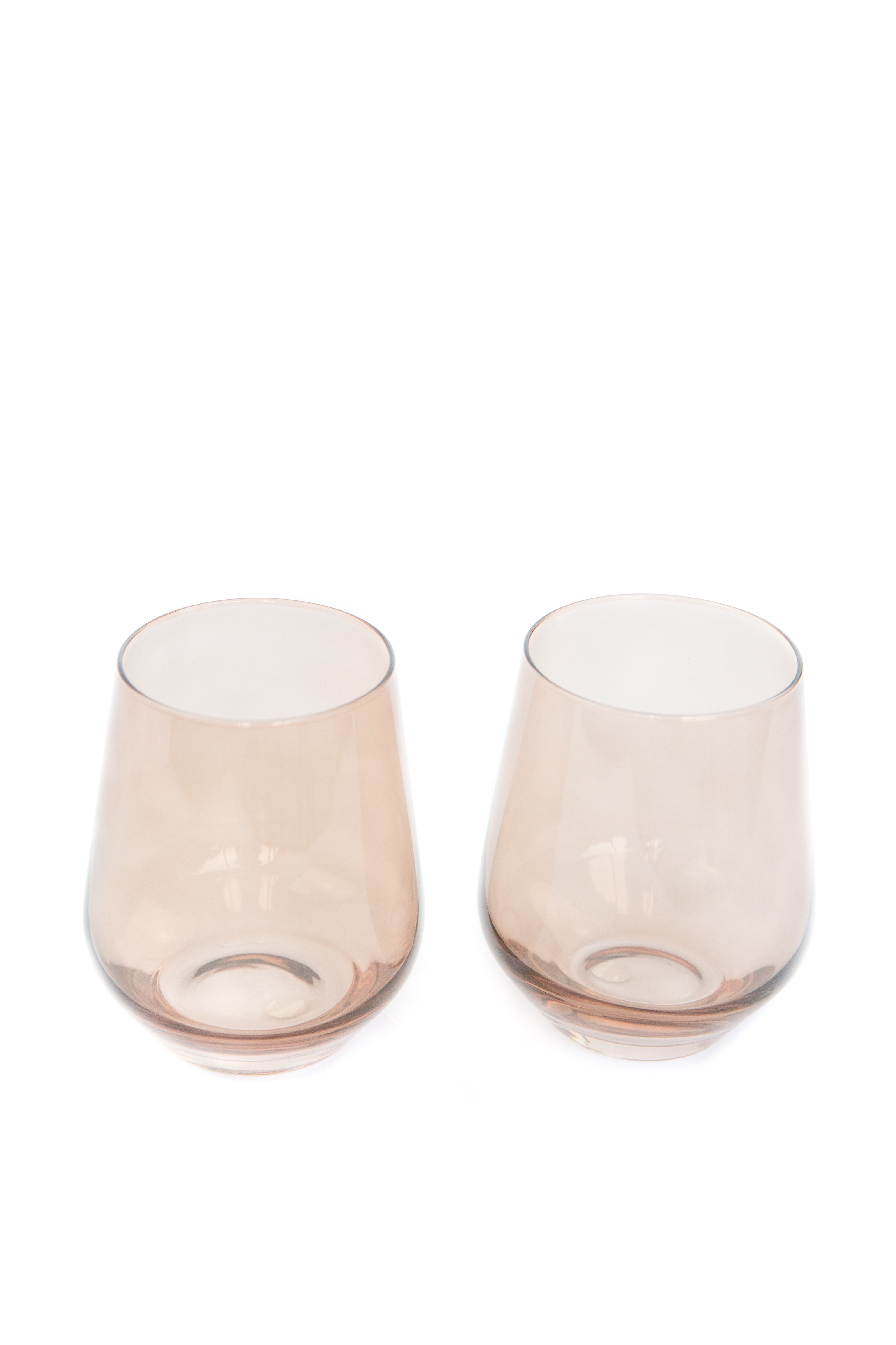 Bulbous-base Minimalist Stemless Drinking Glass Set of 2