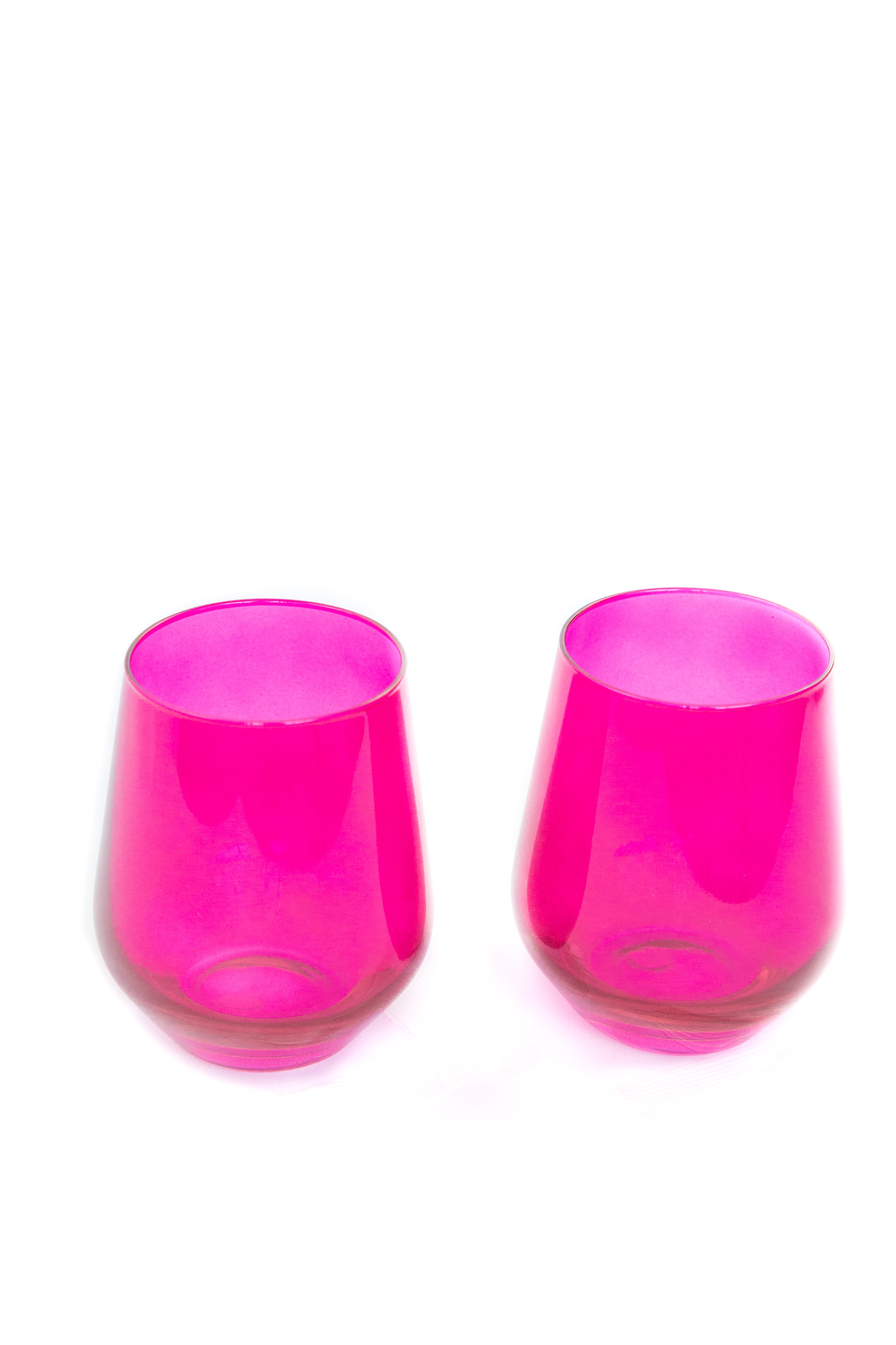 Ergonomic Minimalist Stemless Wine Glass Set of 2