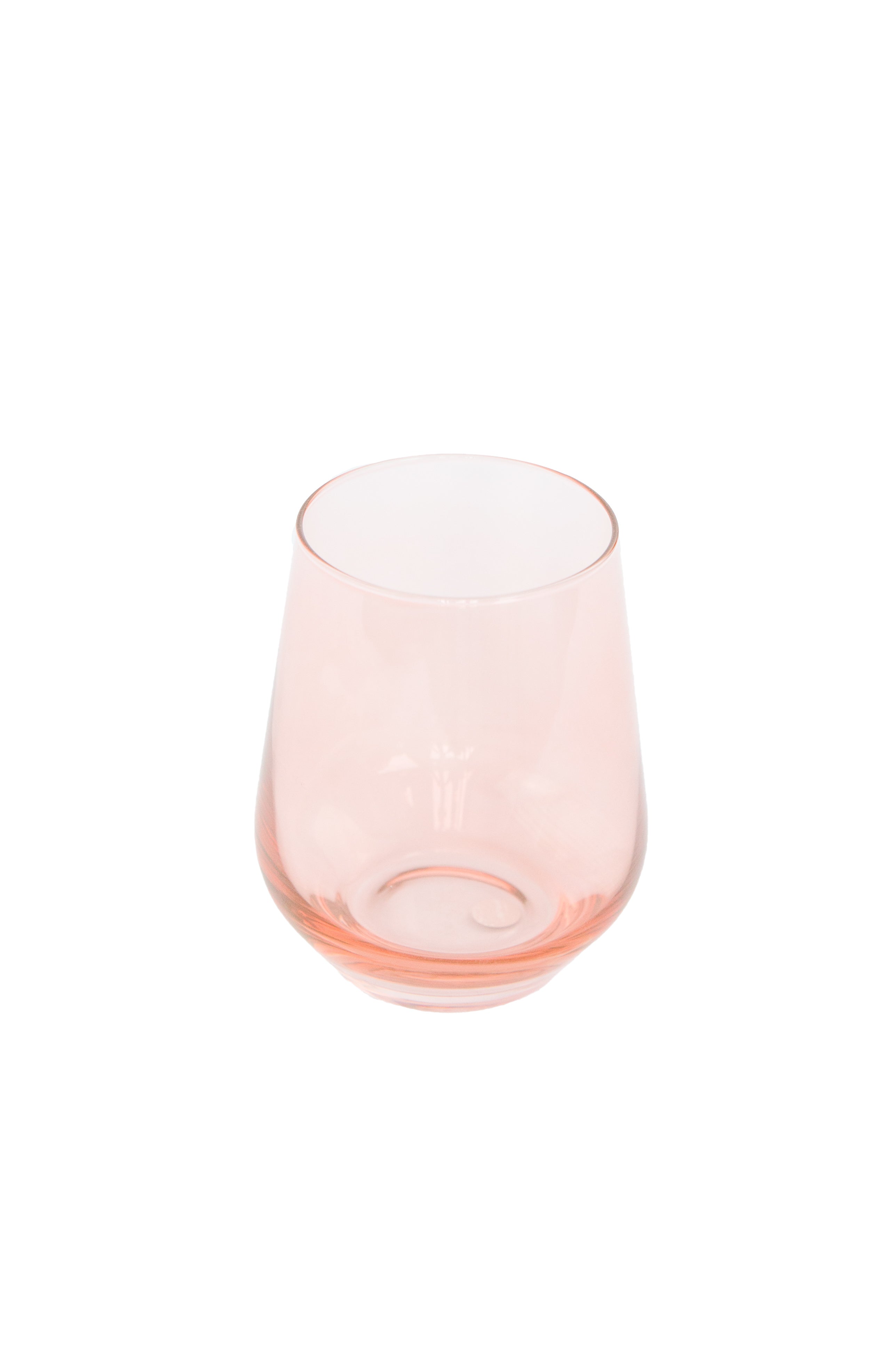 Flared-rim Minimalist Stemless Pink-tinted Drinking Glass Set of 2