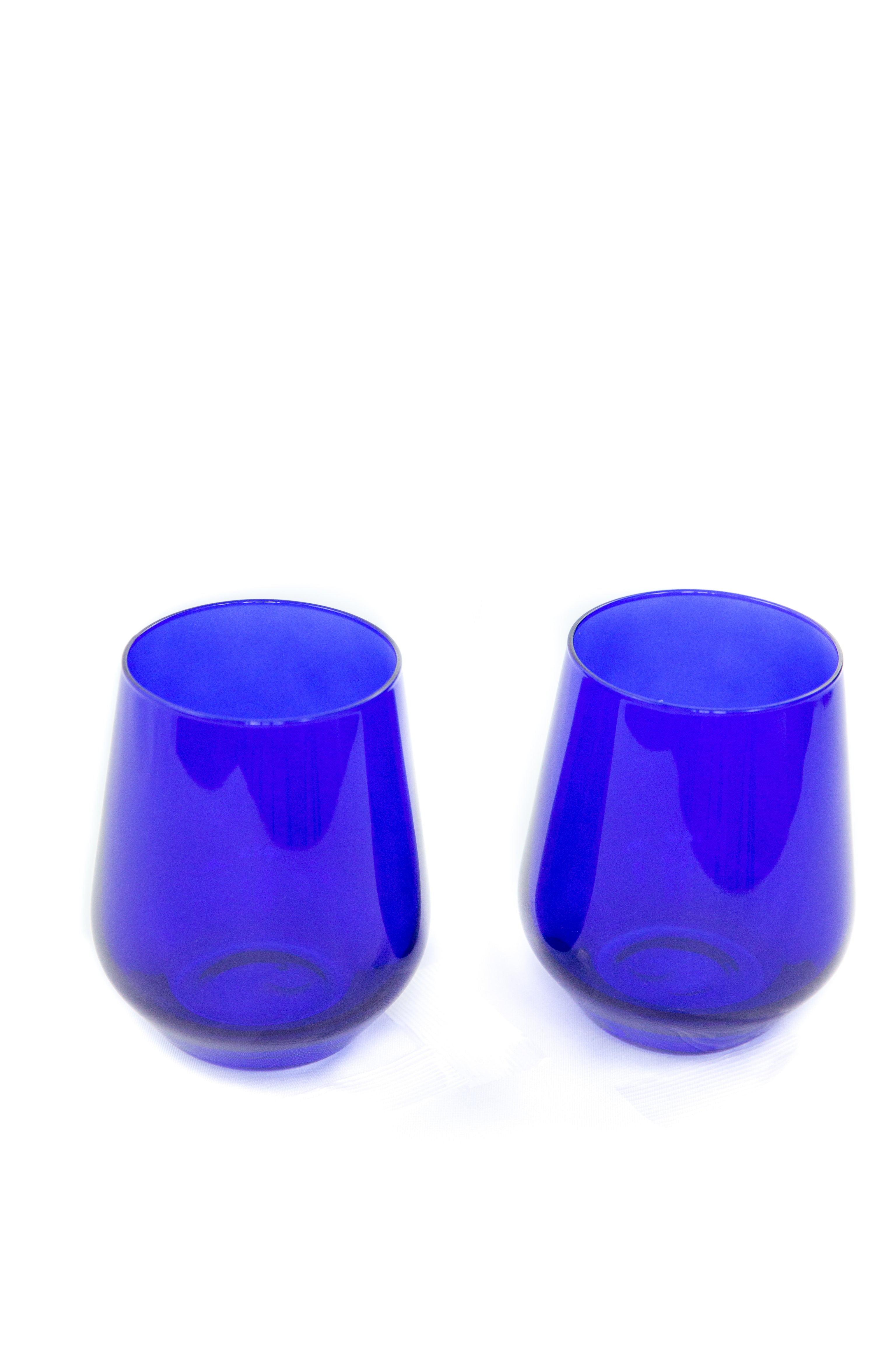 Bulbous Base Stemless Wine Glass Set