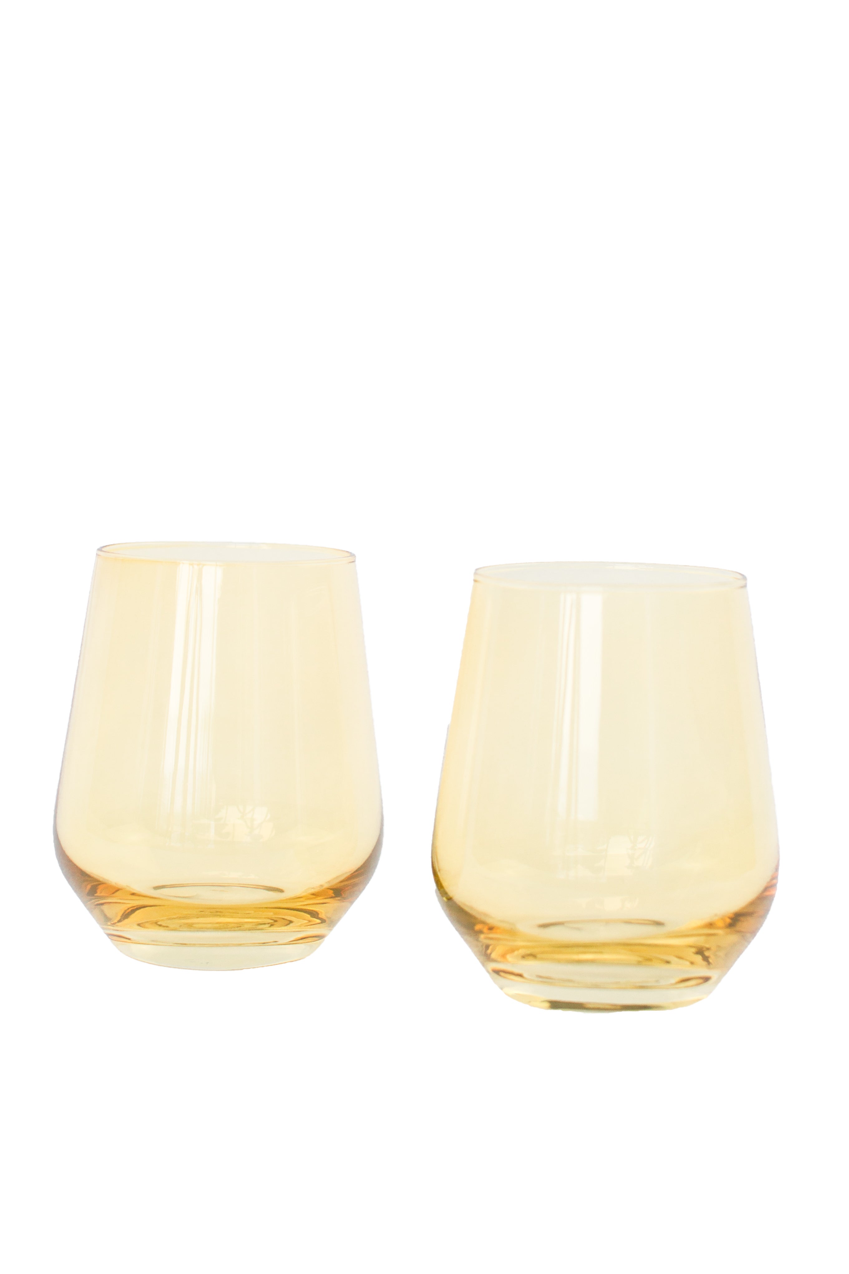 Modern Minimalist Wide - based Stemless Drinking Glass Set of 2