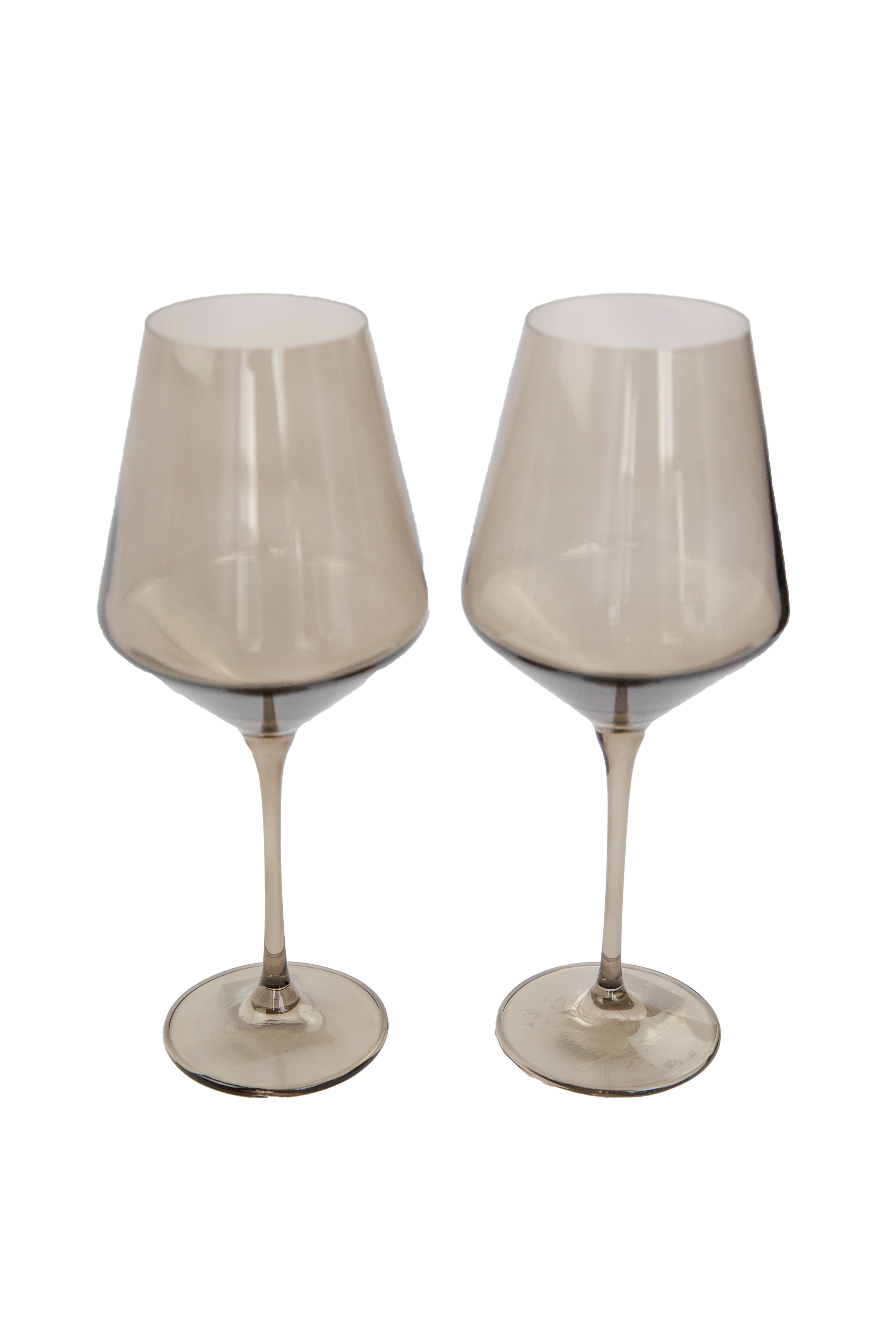 Modern Angular-curved Stemmed Wine Glass Set of 2