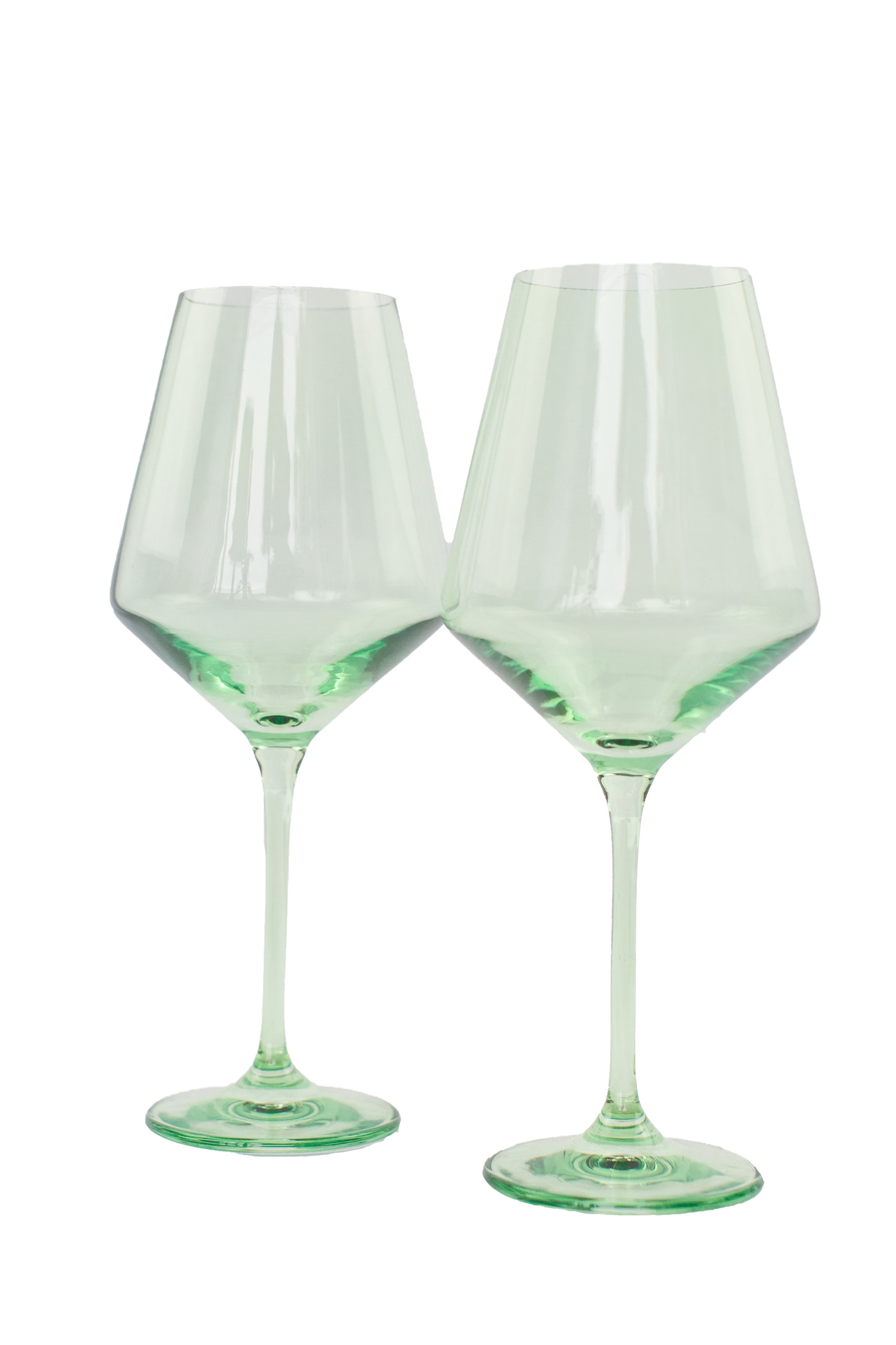 Aerodynamic-bowl Modern Stemmed Wine Glass Set of 2
