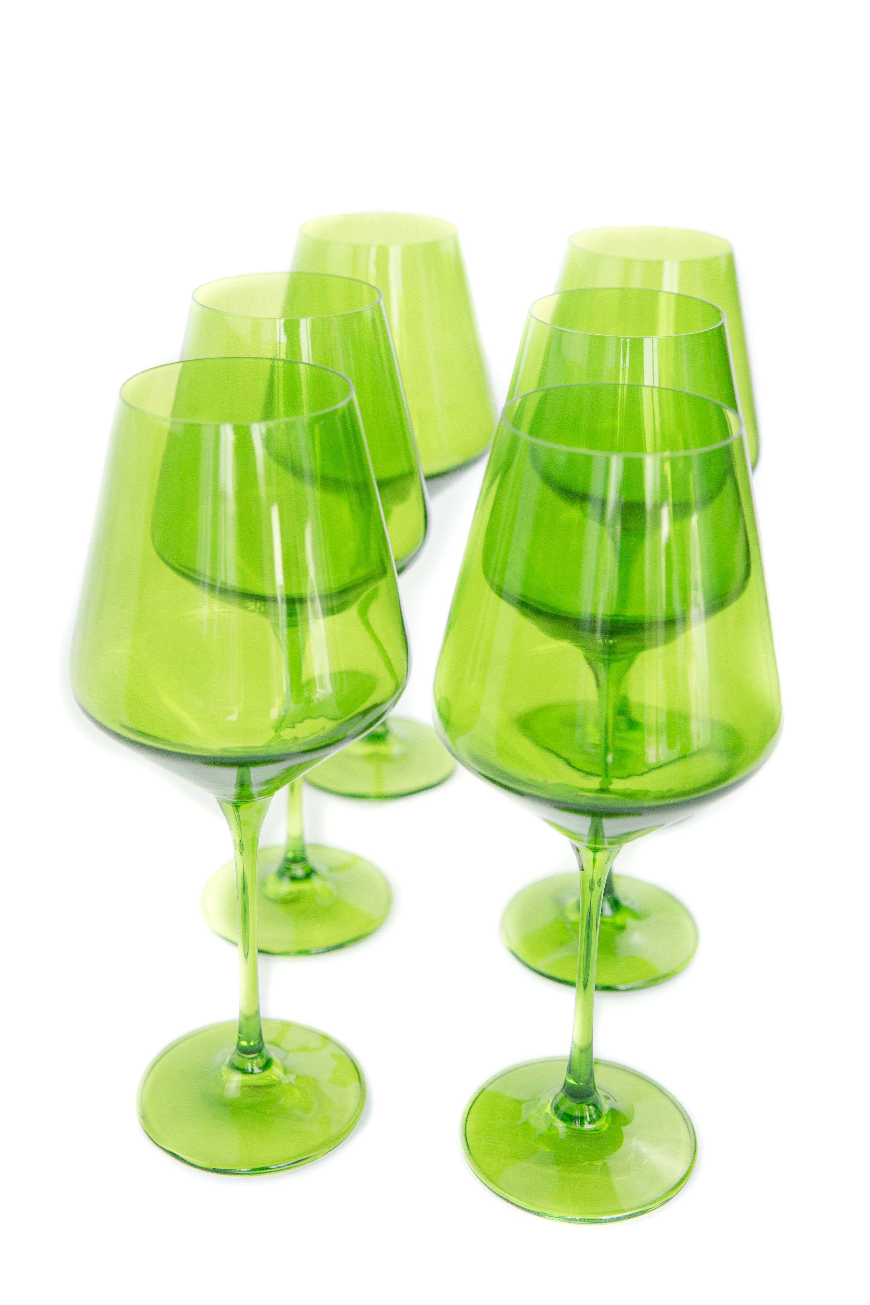 Angular Minimalist Stemmed Wine Glass Set